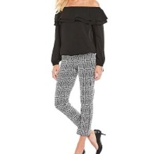 Michael Kors Plaid Jacquard Cropped Pants